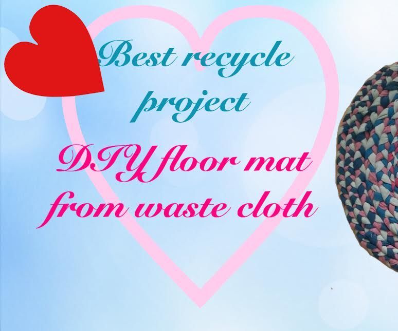 DIY - Best From Waste Ll Used Cloth Door Mat / Rug Ll Bathroom Mat / Rug Ll Doormat Waste Cloth