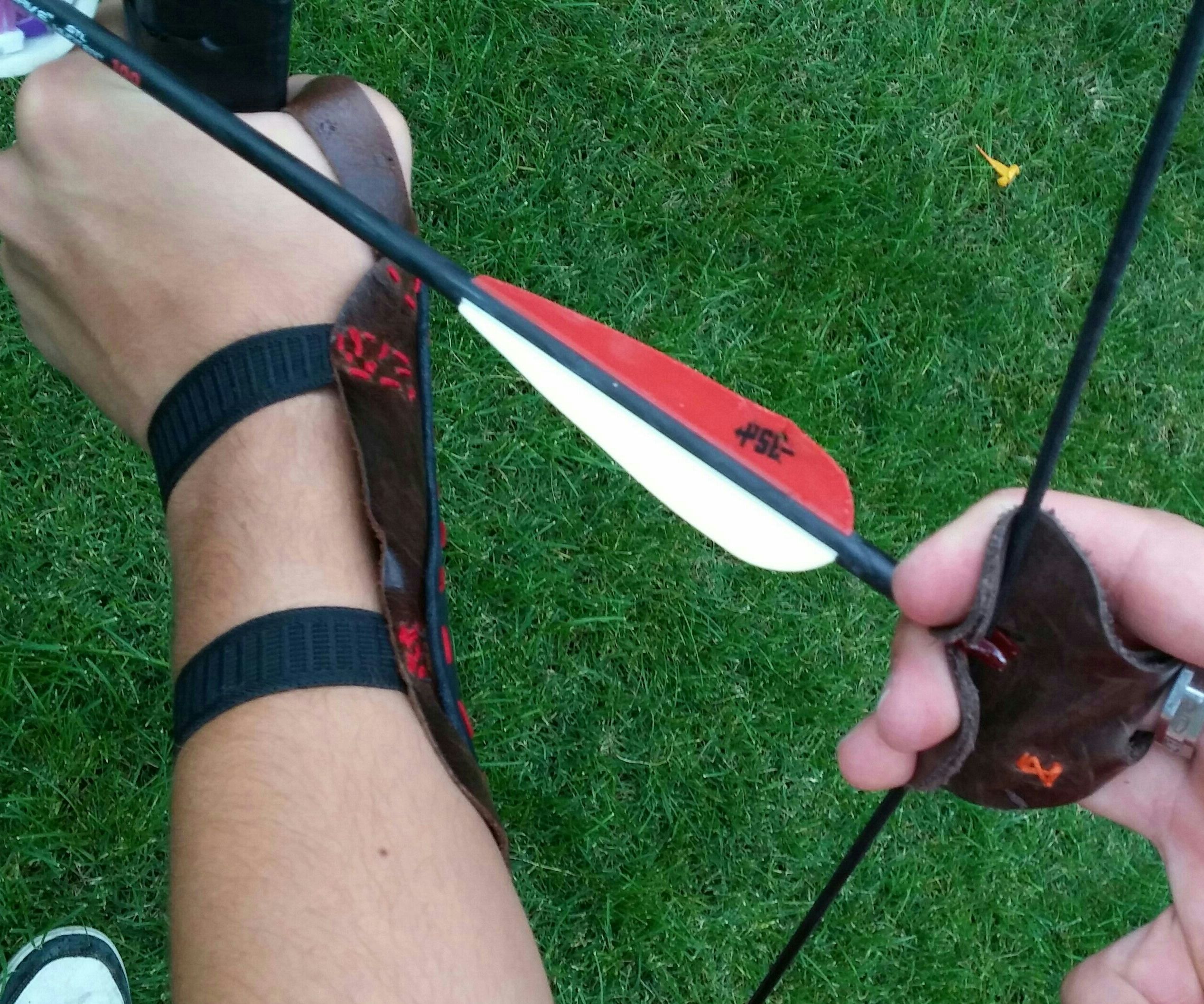Archery Leather Armguard and Finger Tab