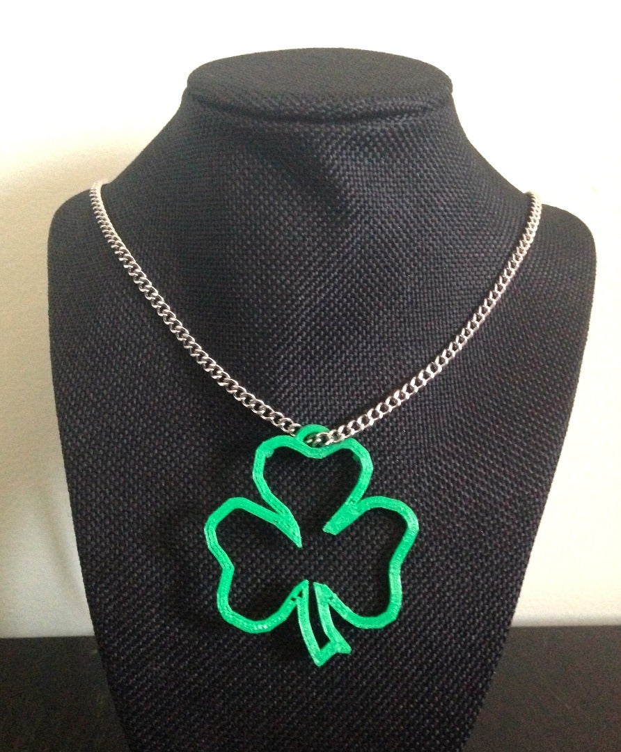 Saint Patrick's Day- 3D Printed Shamrock Pendant