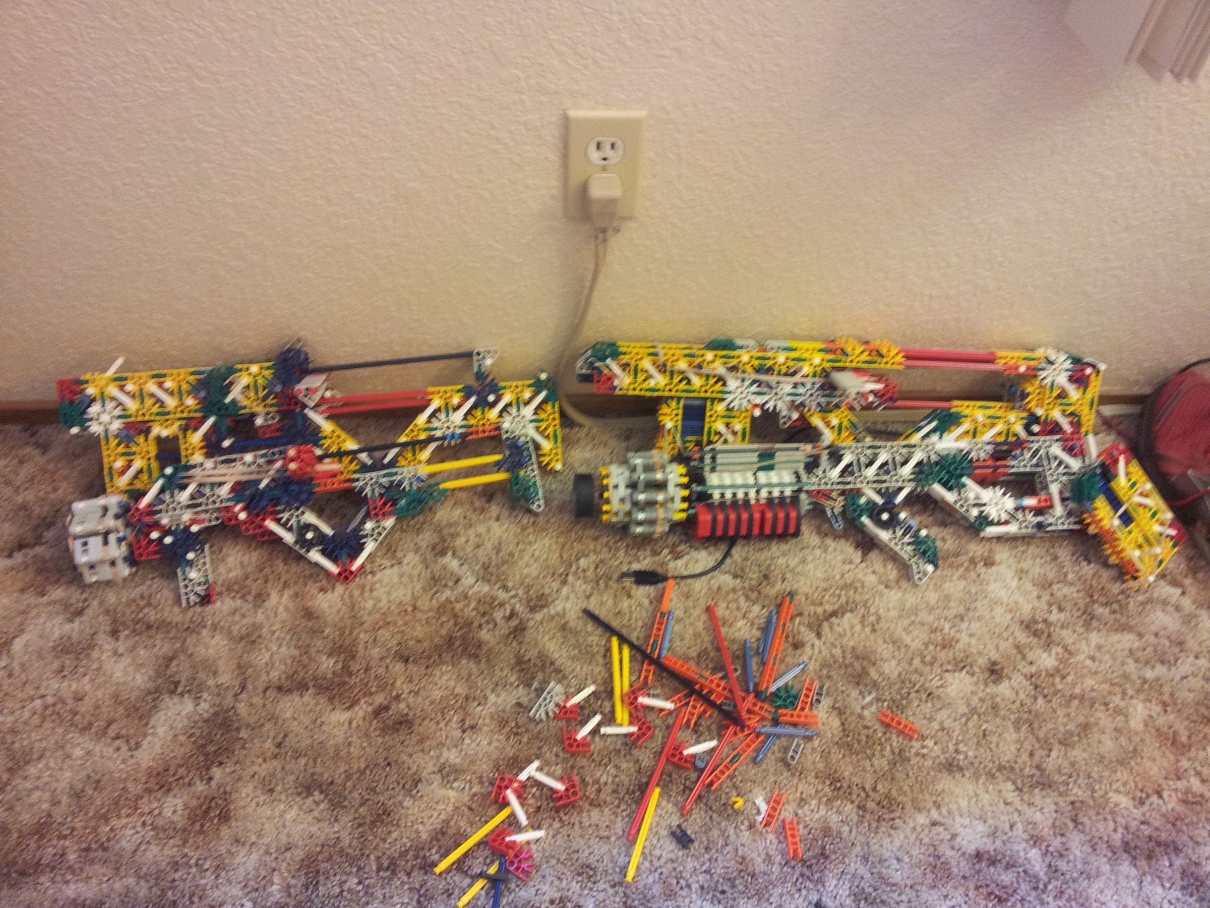 Range day:  Comparing flat shooting distances of 4 Knex guns