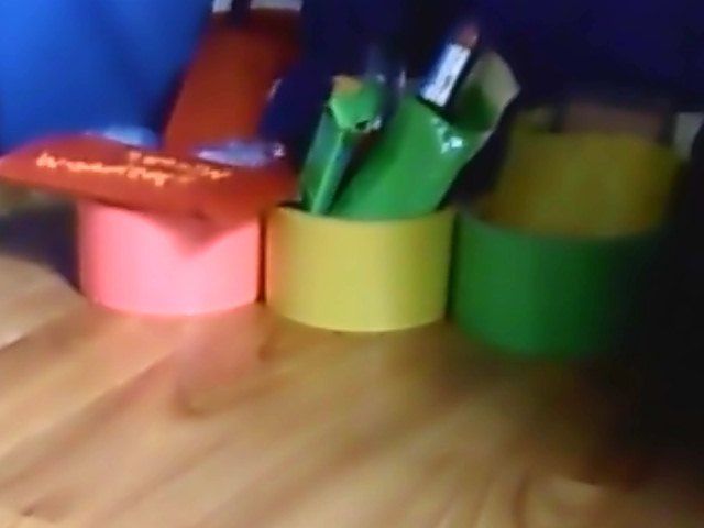 Duct Tape Cosmetic Organizers