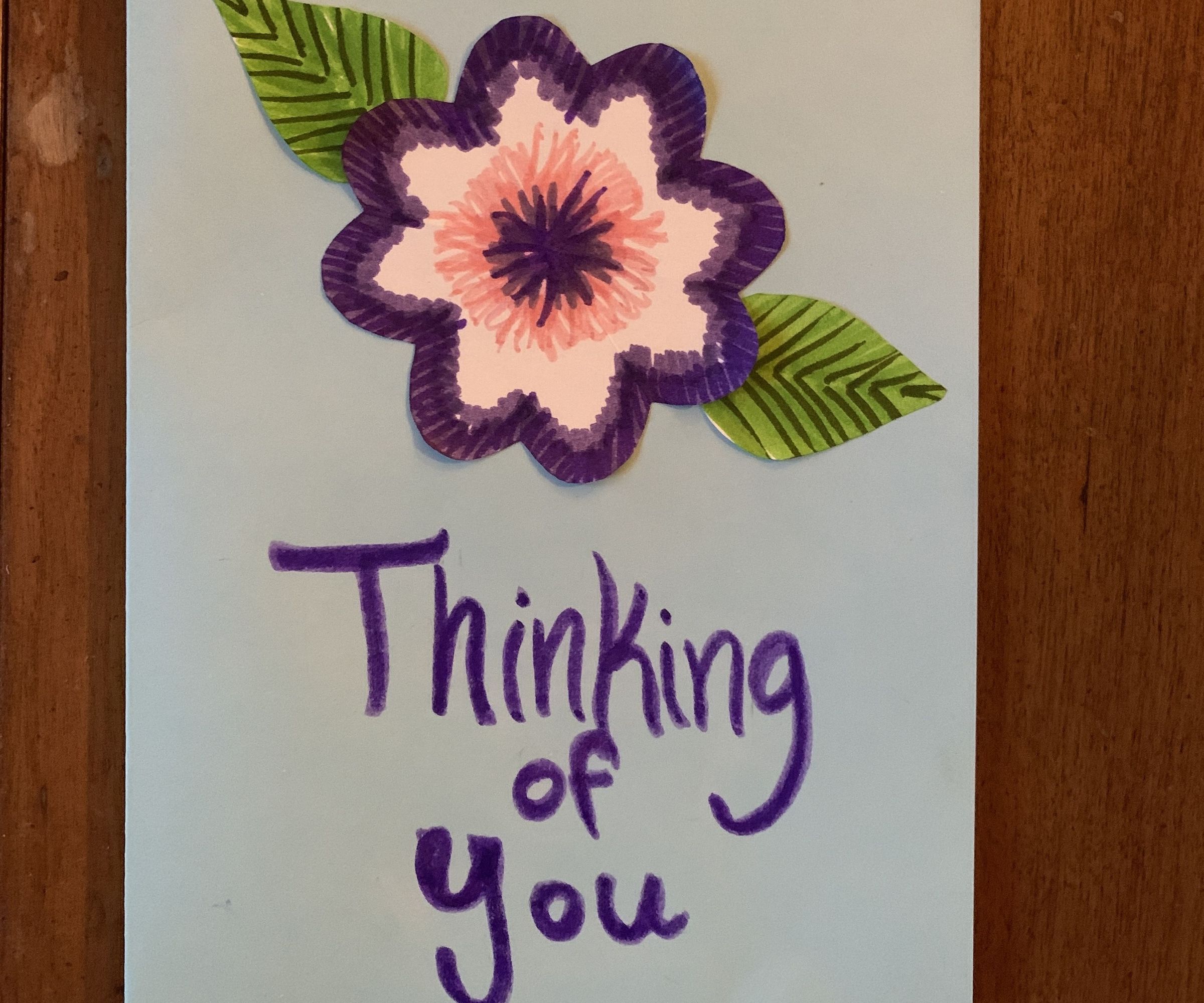 Pop-up Paper Bouquet Homemade Greeting Card