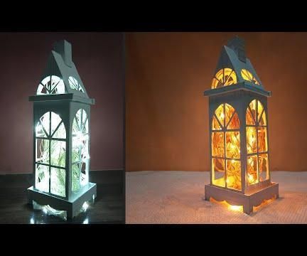 How to Make Table Lamp With Twinkle Lights / Modern Design of Light Lamp