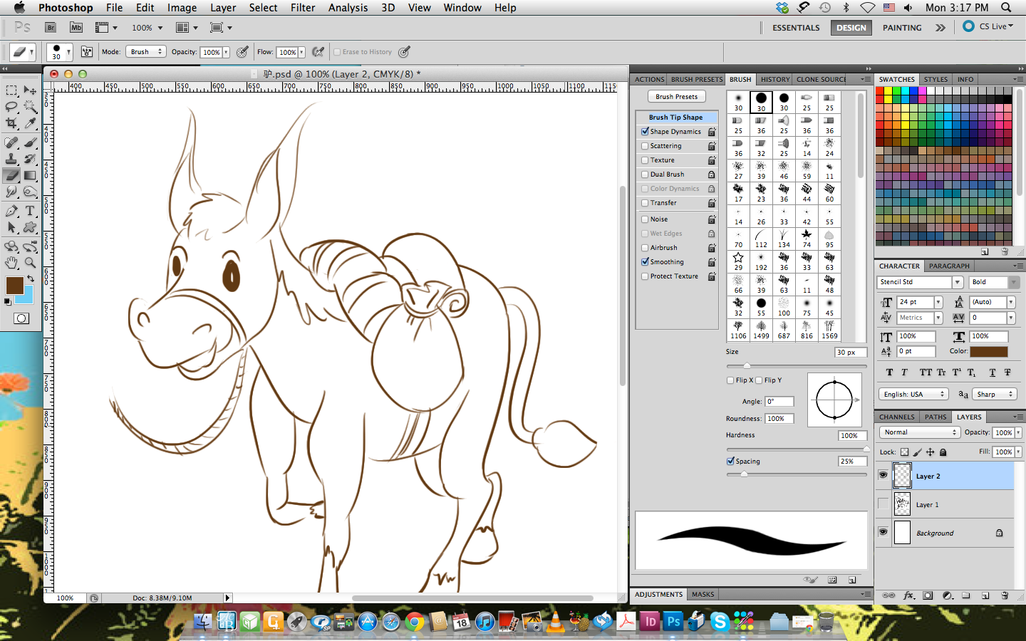 Drawing a Donkey_ by Photoshop