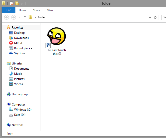 How to make an un-openable file