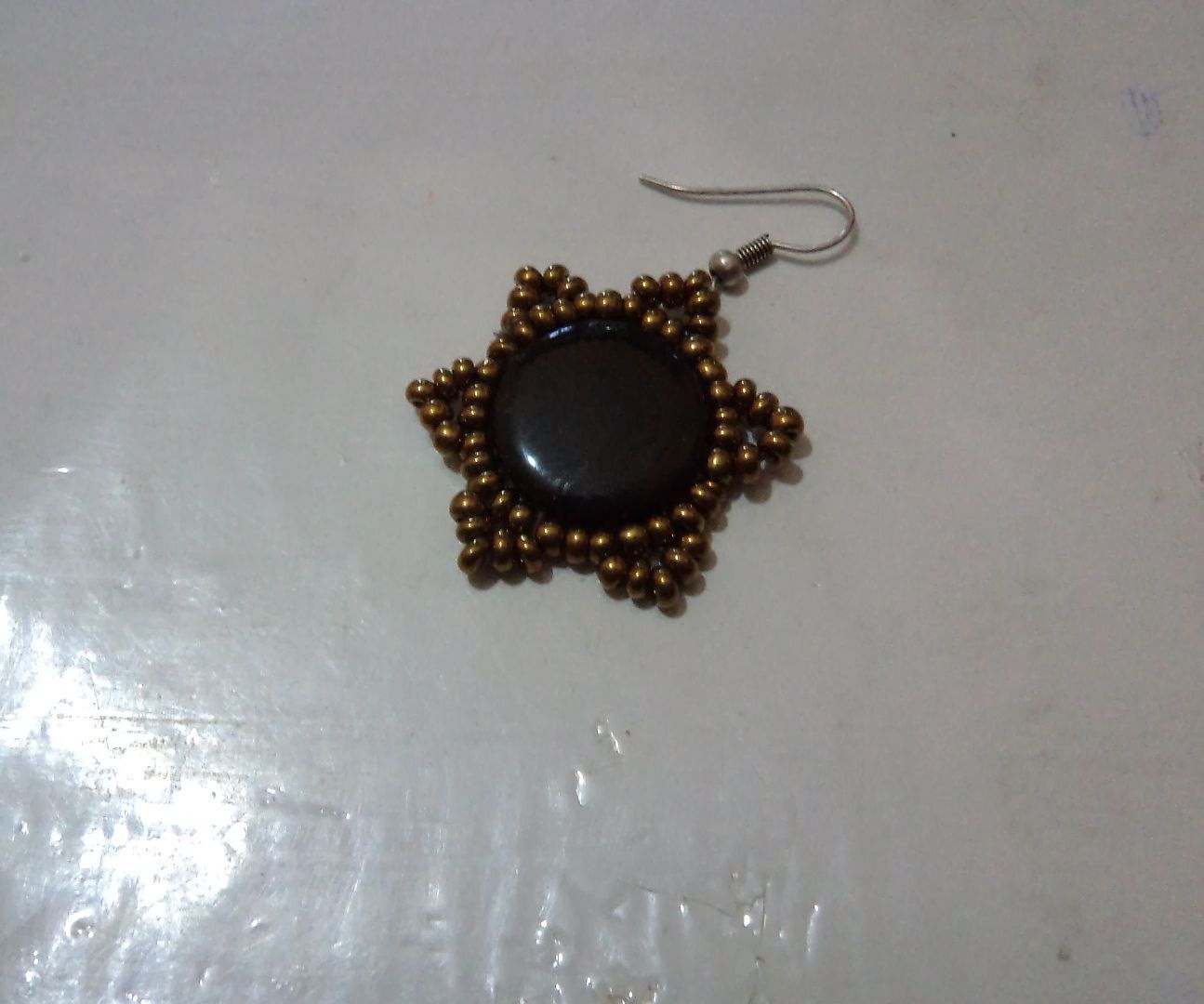 Beaded Star Shaped Earrings