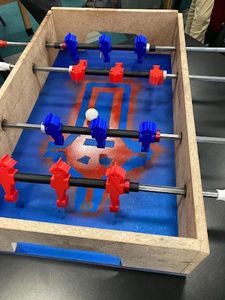 Tabletop Foosball Table Using Hex Shafts