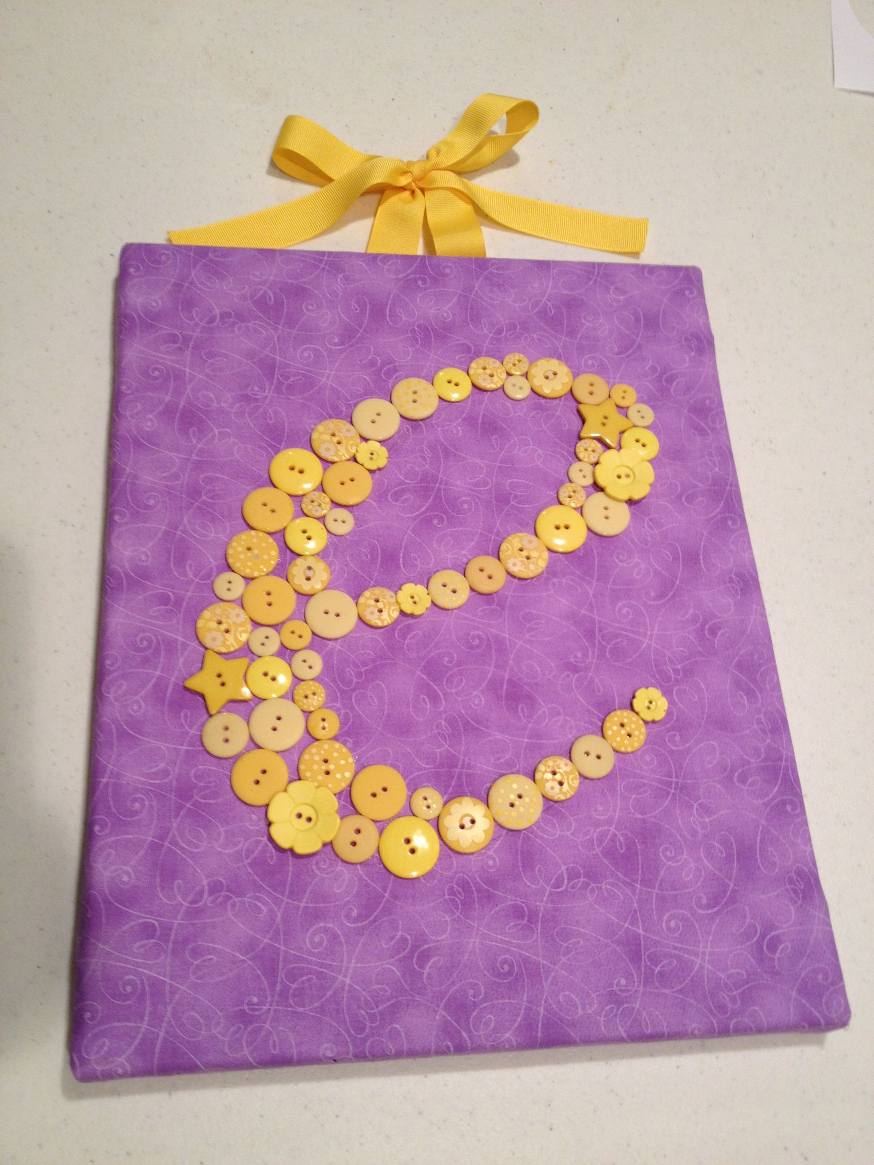 Monogram Buttons Wall Decor