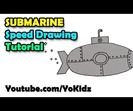 How to Draw Cartoon Submarine
