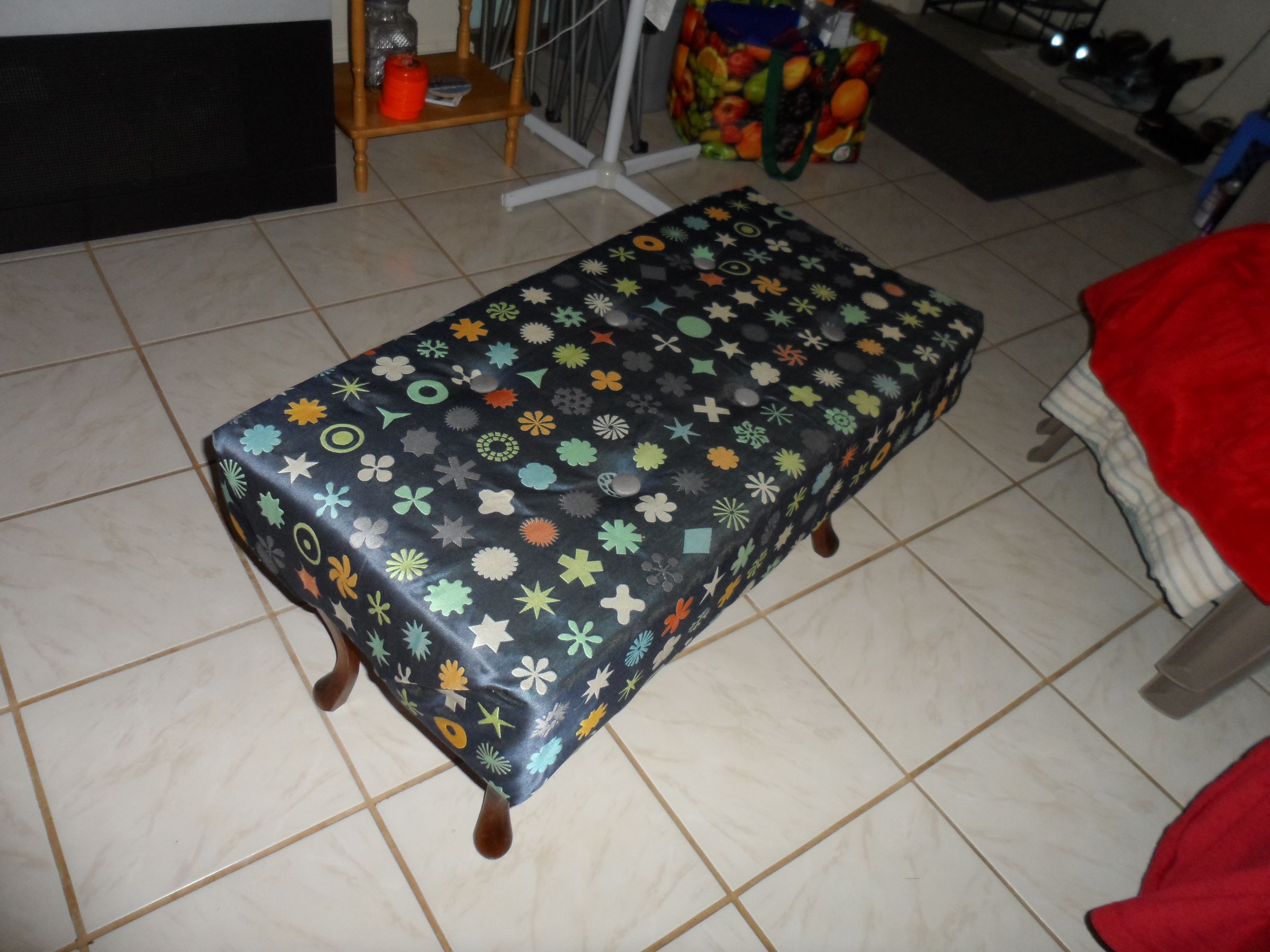 Repurpose an Old Coffee Table to Make an Ottoman