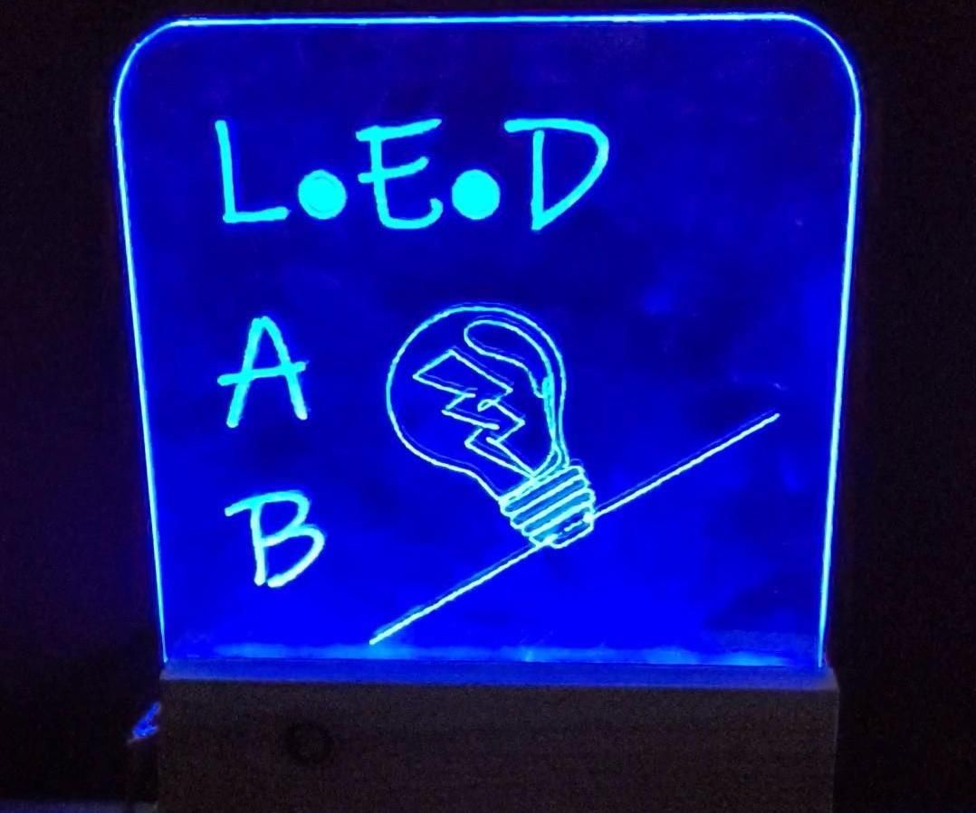 LightUp LED Lab Sign 6 Steps Instructables