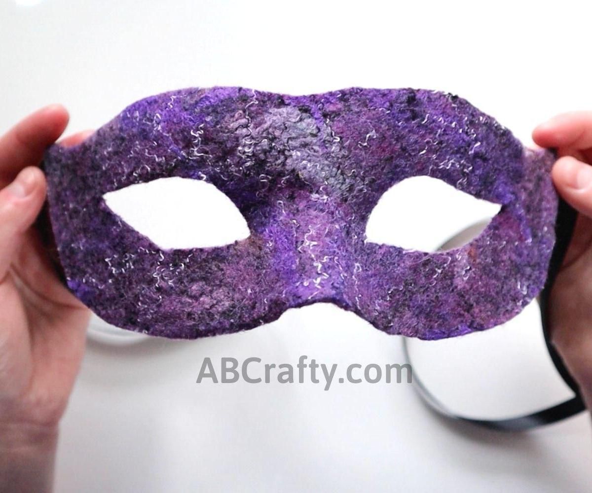 Wet Felted Masquerade Mask