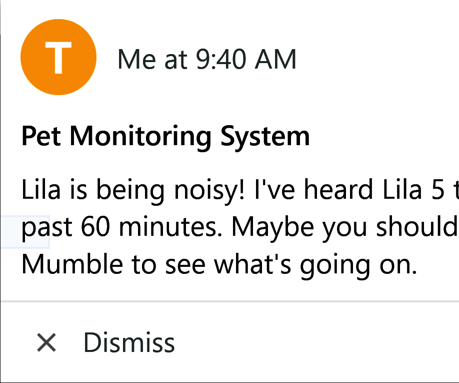 Raspberry Pi Pet Monitor