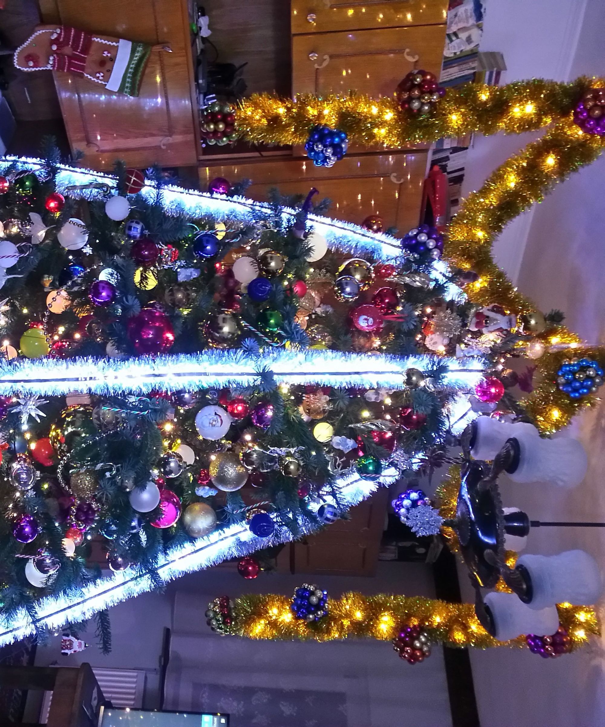 Super Bright Tinsel Led Lights Garland Decoration