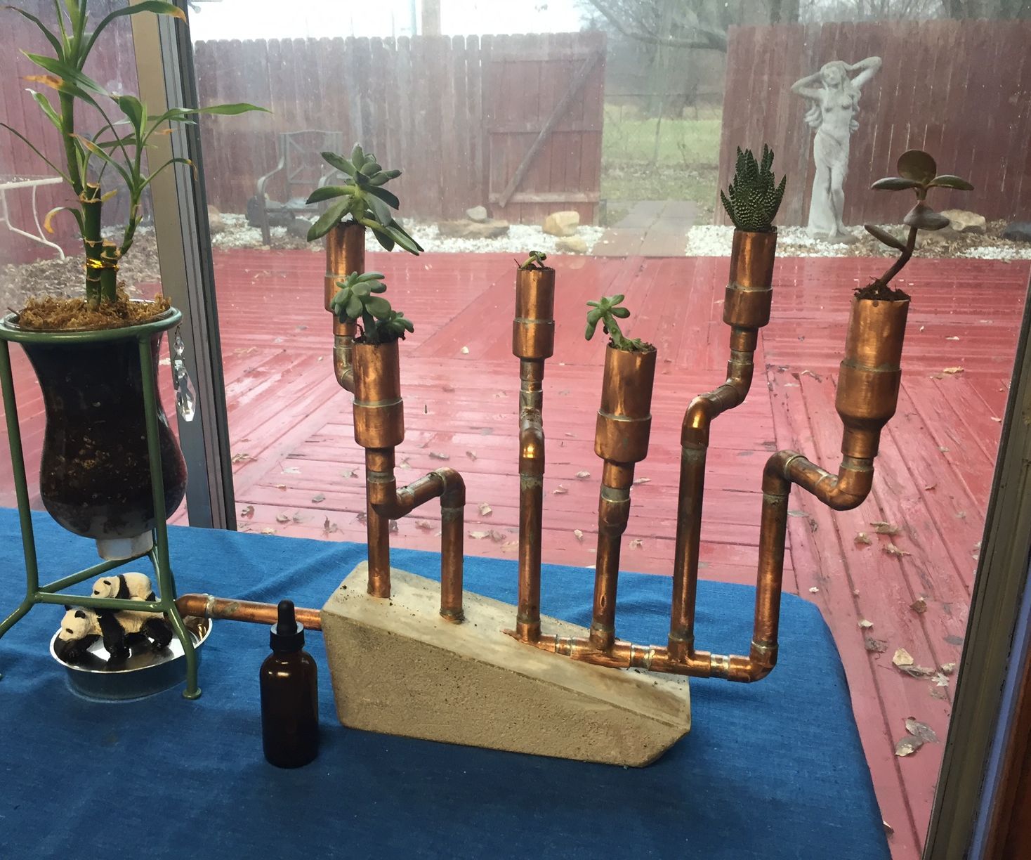 Copper & Concrete Succulent Planter