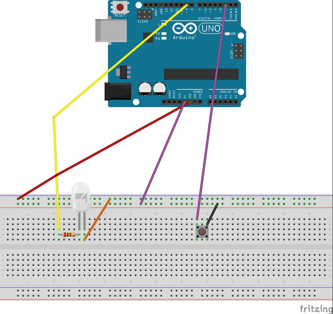 Arduino Turn on Led Using Button