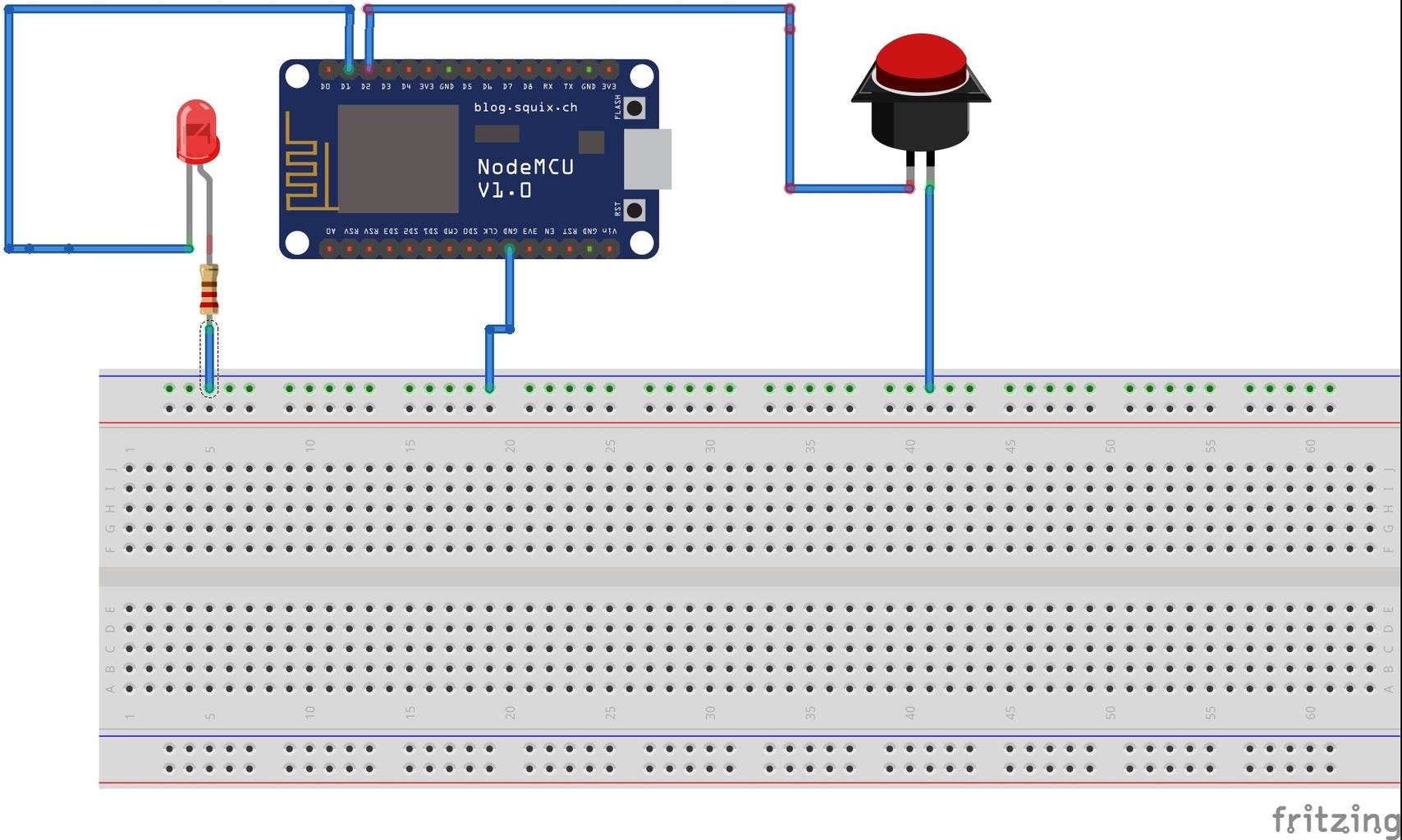 ESP8266 Manual and Server Controlled Home Automation Prototype 4 Circuit Diagram
