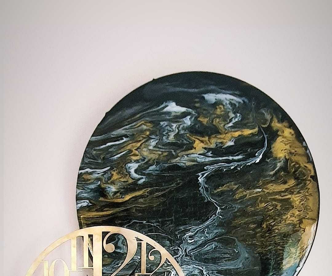 Epoxy Brass Wall Clock 