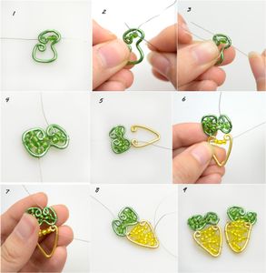 Easter Present- Ornate Wire and Bead Jewelry Dangles for Earrings