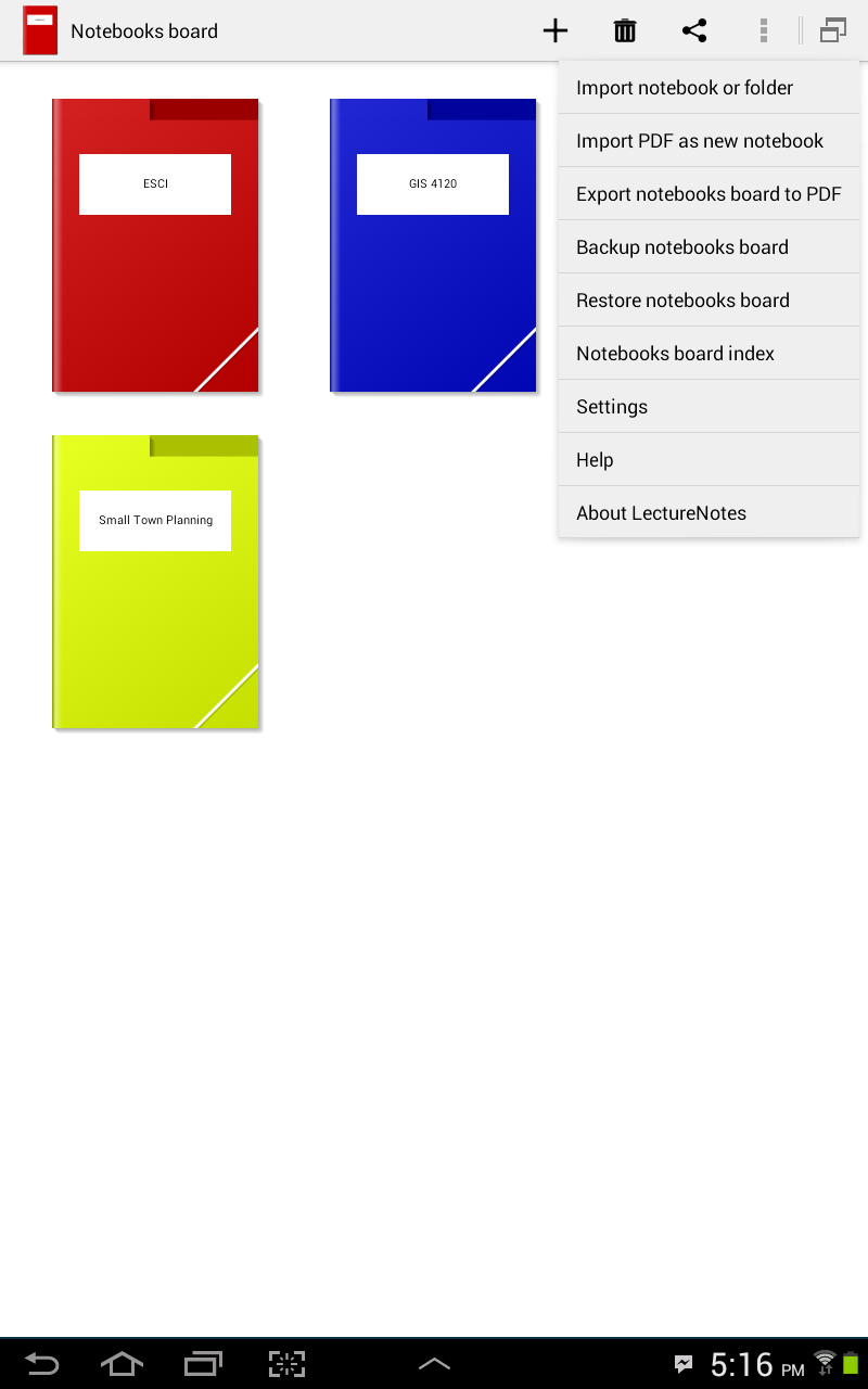 Helpful Preferences for LectureNotes on the Samsung Galaxy Note 10.1