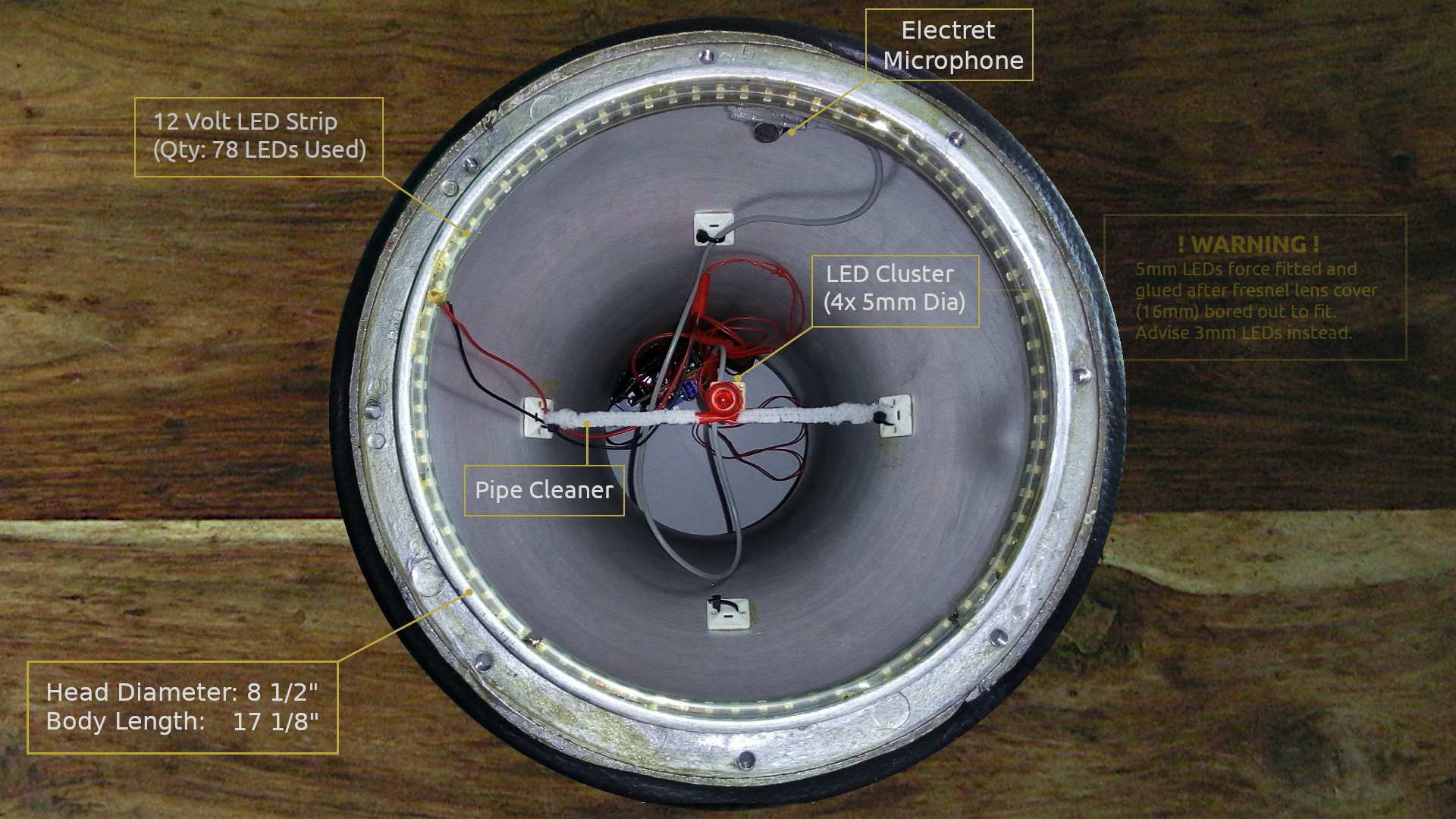 Goblet Drum Two Channel Sound to Light Circuit 3 Steps Instructables