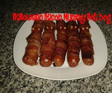 Halloween Bacon Mummy Hot Dog Recipe