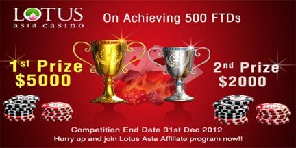Lotus Asia Affiliate Has Launched Lotus Asia Affiliate Competition