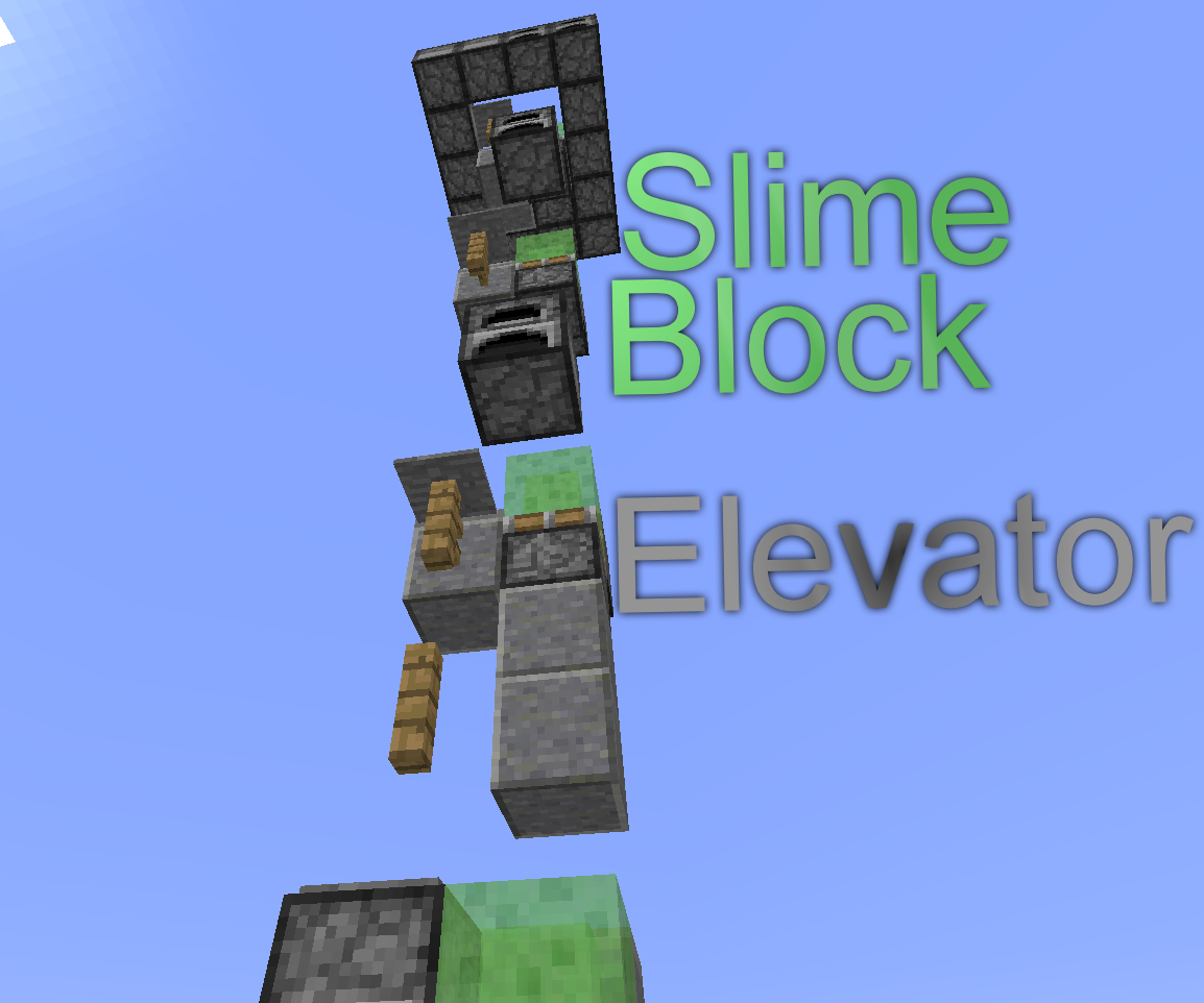 Minecraft Slime Block Elevator 3 Steps Instructables