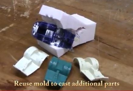 Model Car Chassis - Making a Silicone Split Mold
