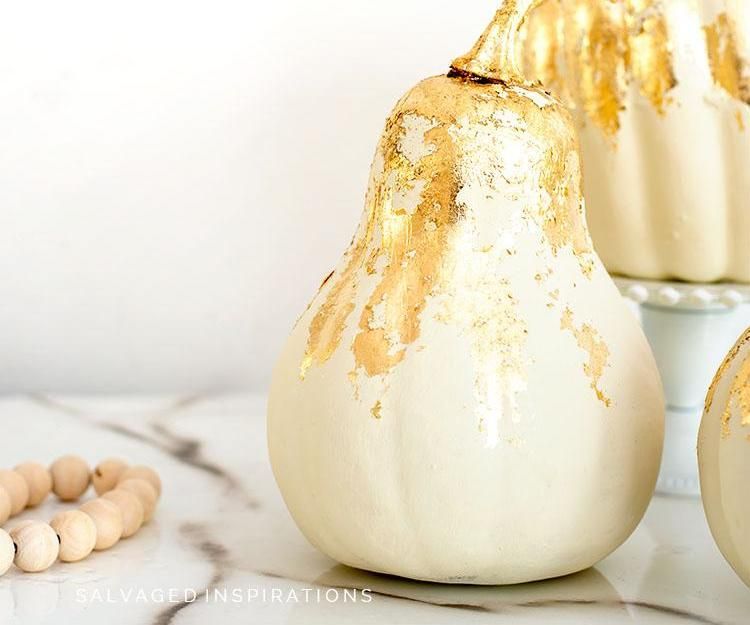 How to Apply Gold Leaf Featuring Fall Pumpkins