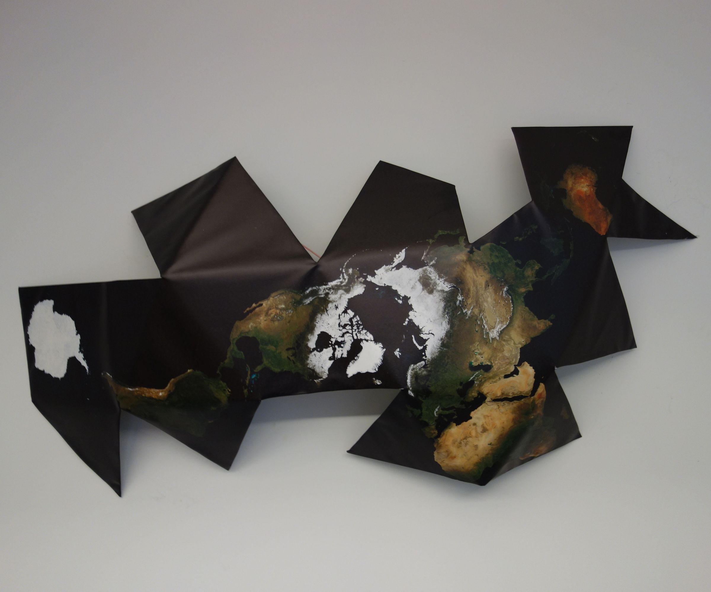 Unfolded Dymaxion Map Art