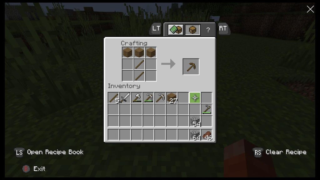 Minecraft Wooden Pickaxe Recipe