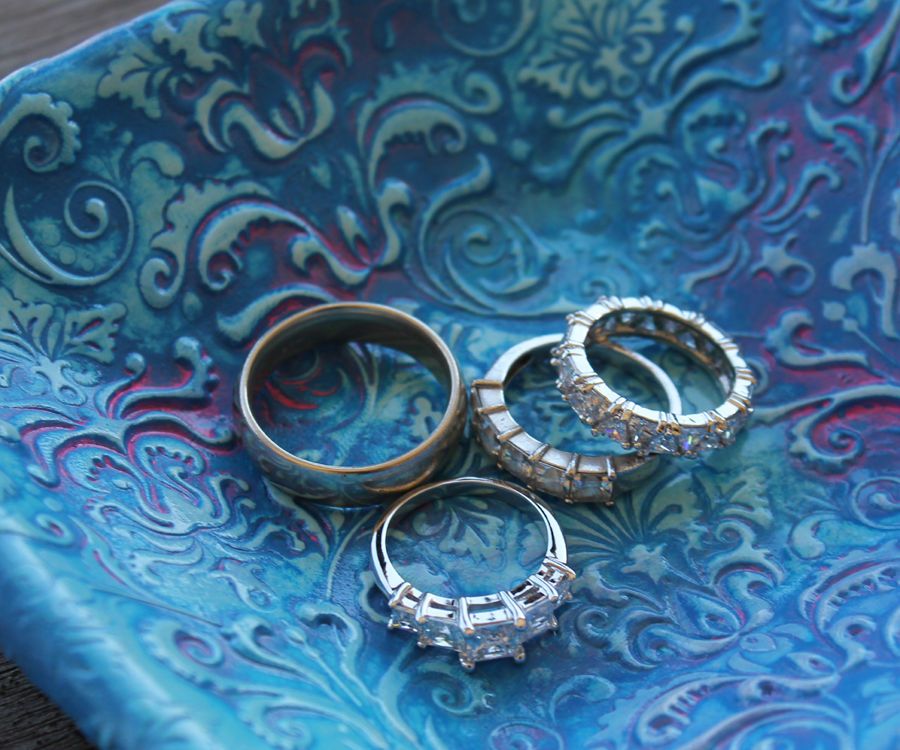 Damask Polymer Clay Jewelry Dishes!