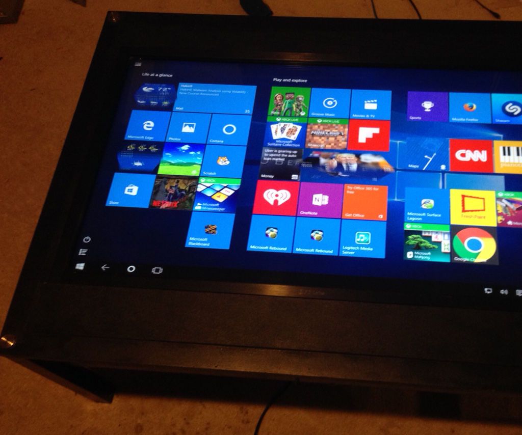 Microsoft Surface Hub on the Cheap: Touchscreen Coffee Table