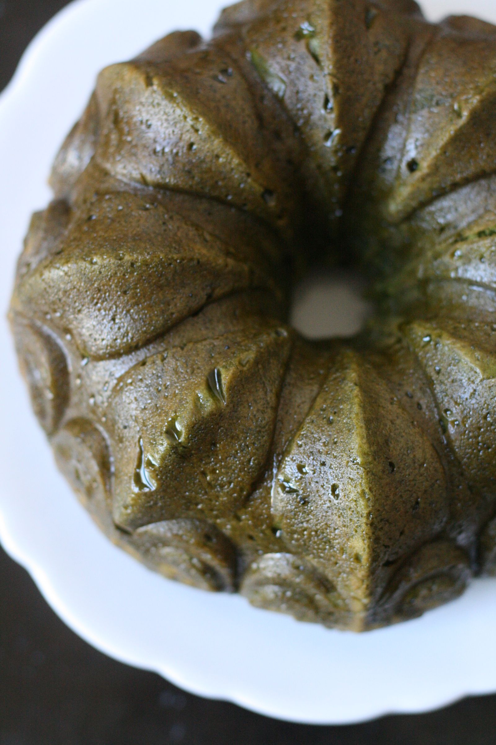 Extremely Green: Green Tea Bundt Cake Soaked in Green Tea Syrup