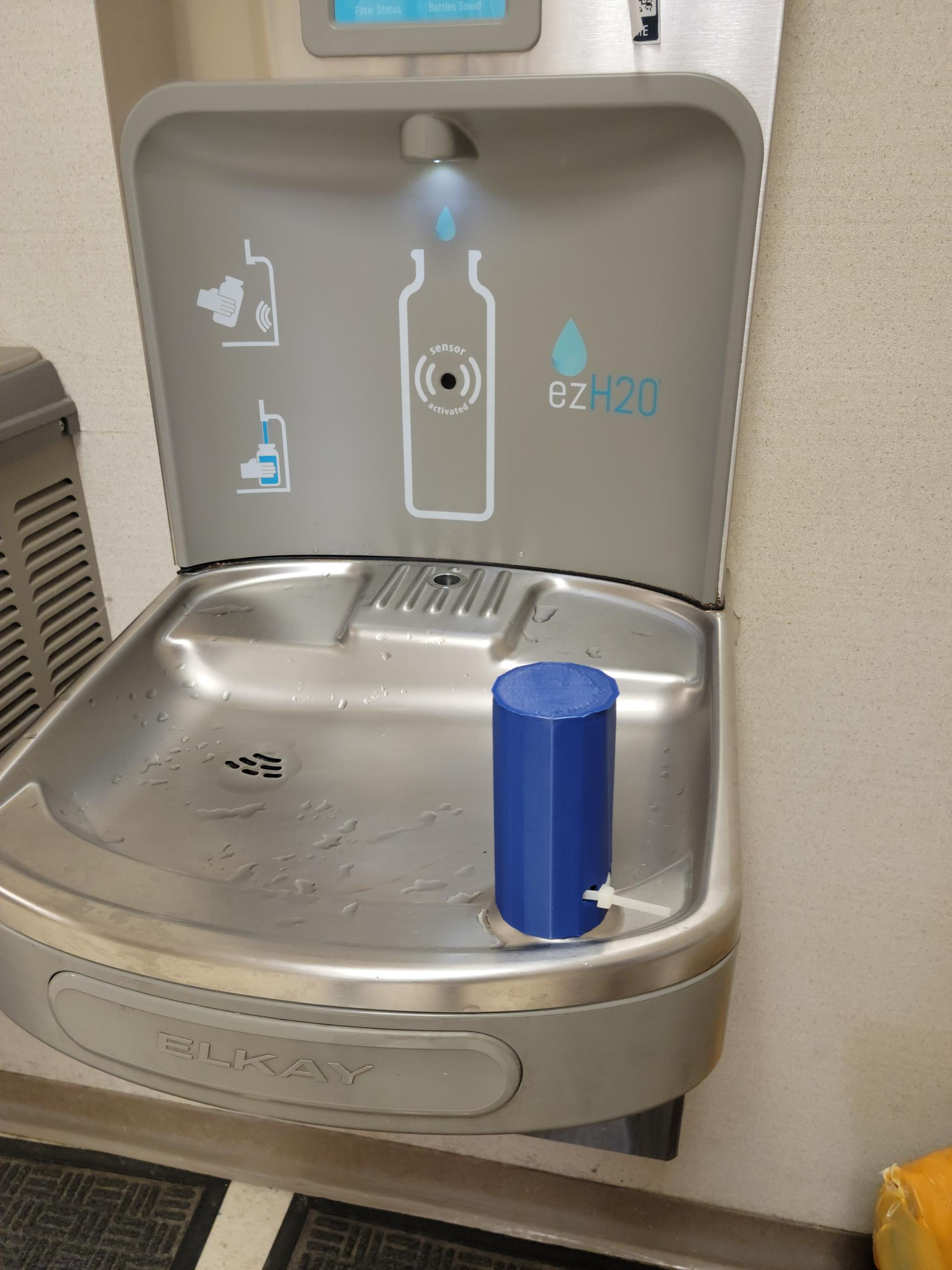 Simple 3d Printed Covid Safe Water Fountain Cover for School. 9 Steps