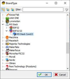 Start Visuino, and Select the M5 Stack CoreS3 Board Type