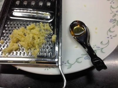 Shred a Small Piece of Ginger and Extract the Juice