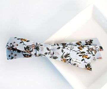 Women's Hair Barrette - Flower Pattern Ribbon