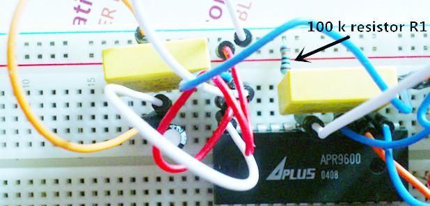 Put Into the Resistor R0,R6,R7,R1, Capacitor C5,  Electret Microphone