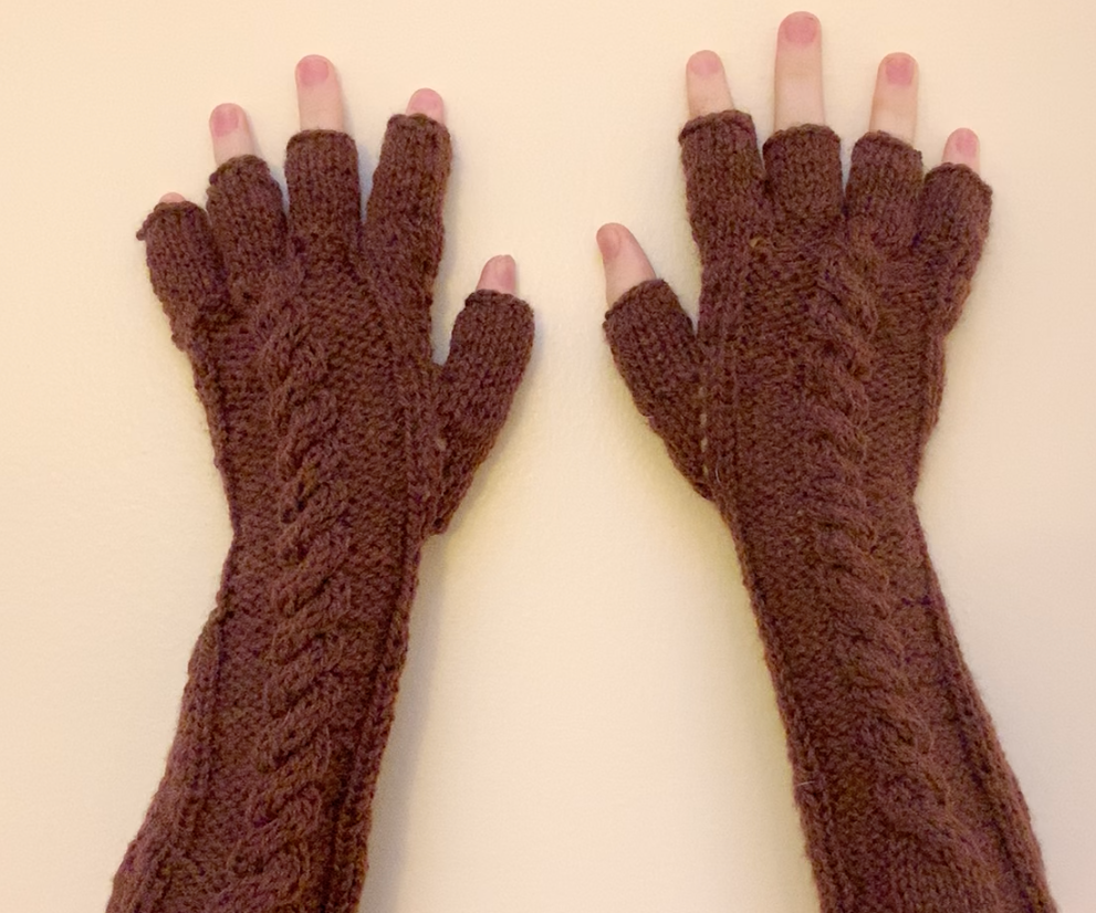 Fingerless Gloves With a Twist!