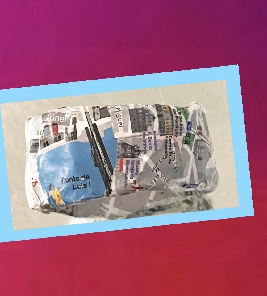 Surrounding Streets Papier-mache Bangle