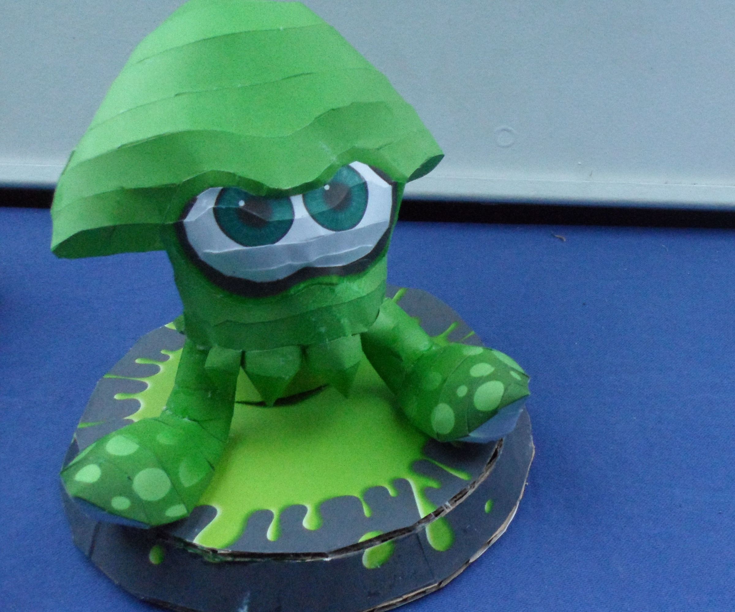 Splatoon Papercraft: Green Squid