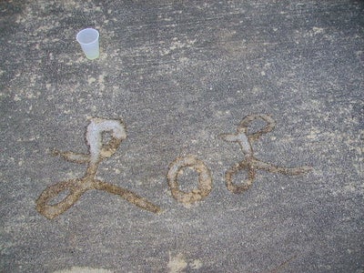 Reverse, or "Clean" Graffiti Using Bleach