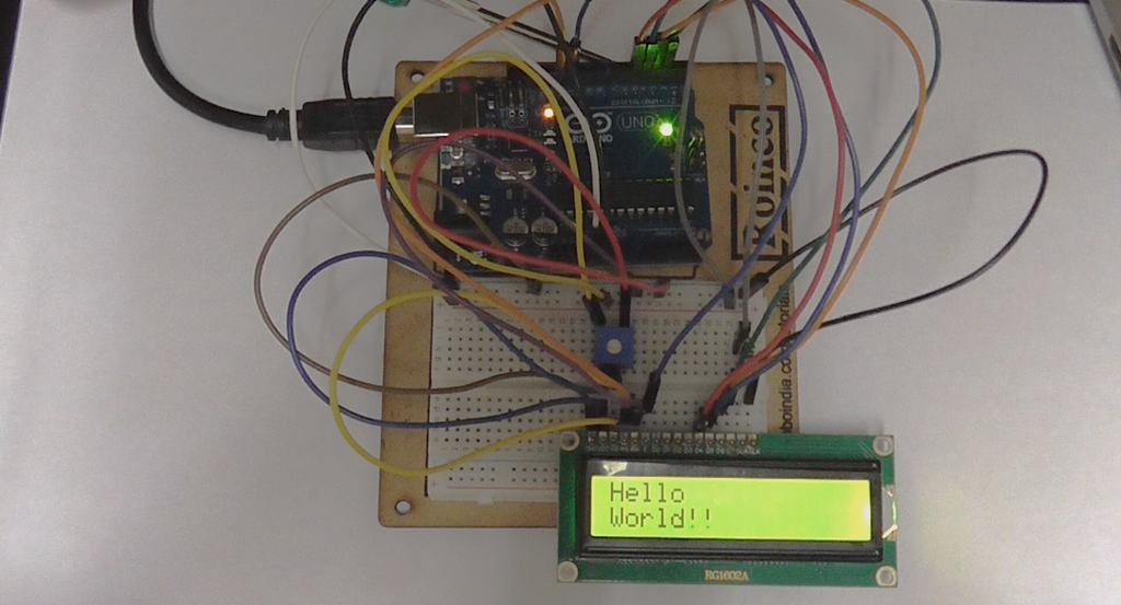 Arduino with LCD Display Text
