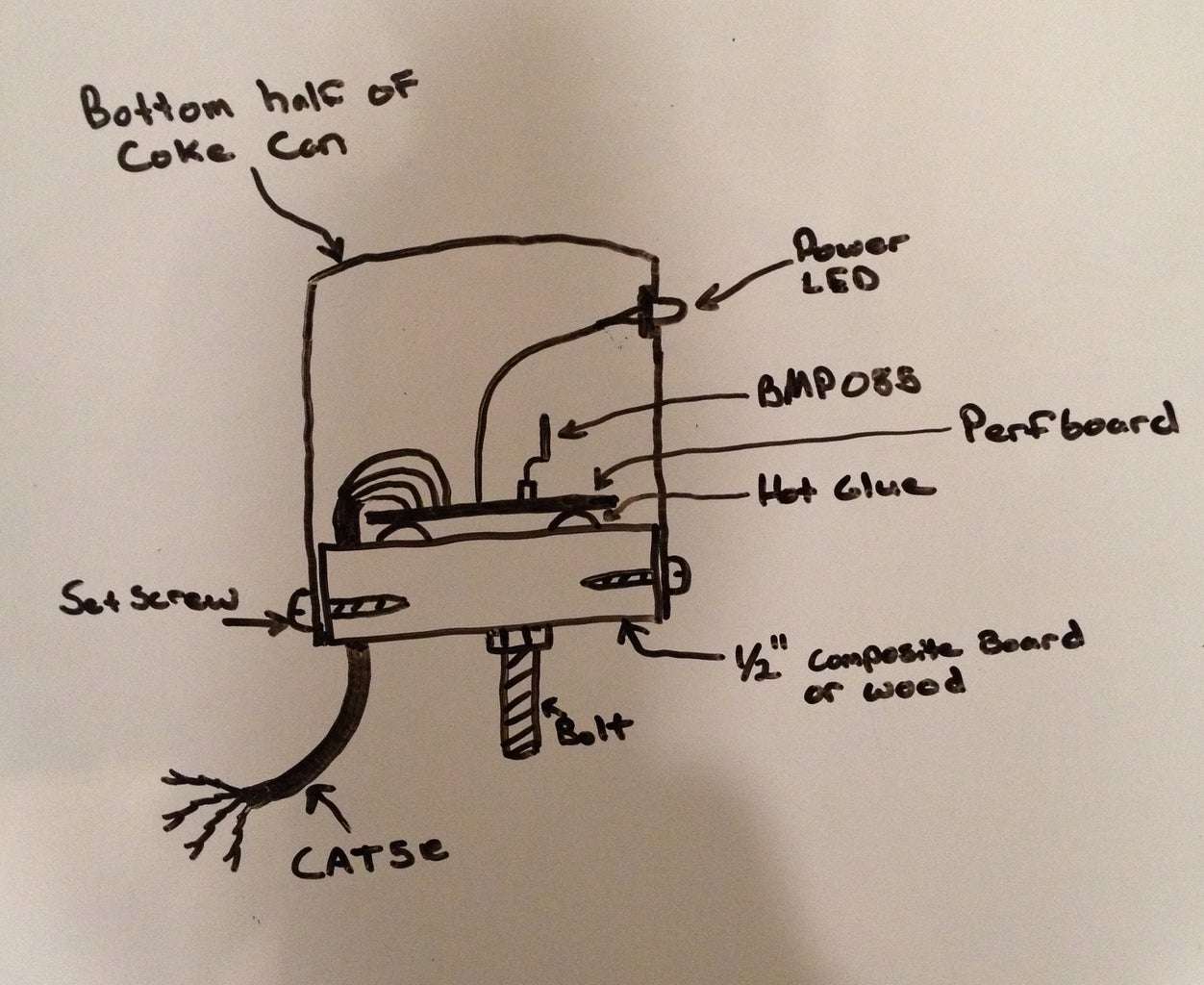 Weather Station Arduino and Processing 6 Steps Circuit Diagram