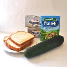 cucumber sandwiches cream cheese ranch dressing mix Cucumber Sandwich with Cream Cheese and Ranch