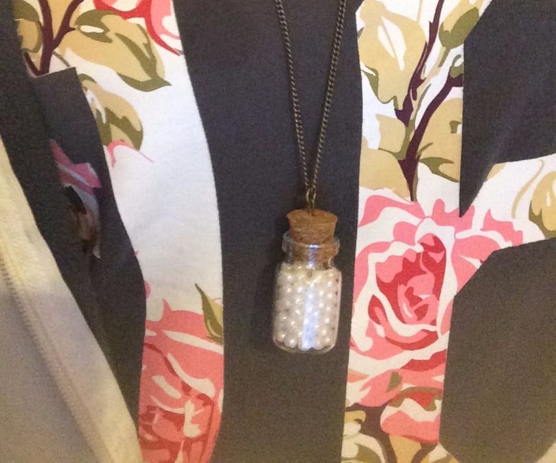 Not Your Grandma's Pearl Necklace- Pearl Bottle Necklace