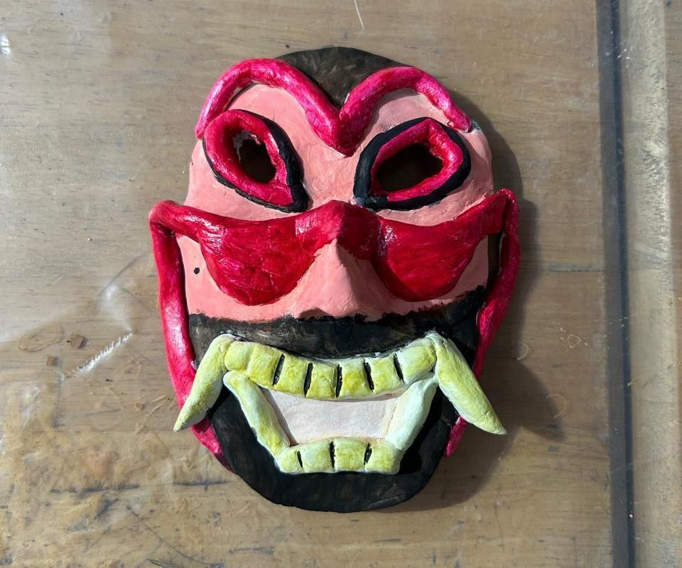 A Paper Clay Mask.