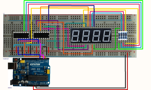 74HC595 Digital LED Display Based on Arduino( Code Provided) : 5 Steps ...